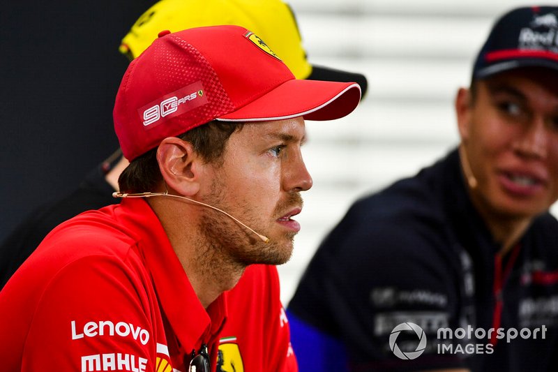 Sebastian Vettel, Ferrari In the Press Conference