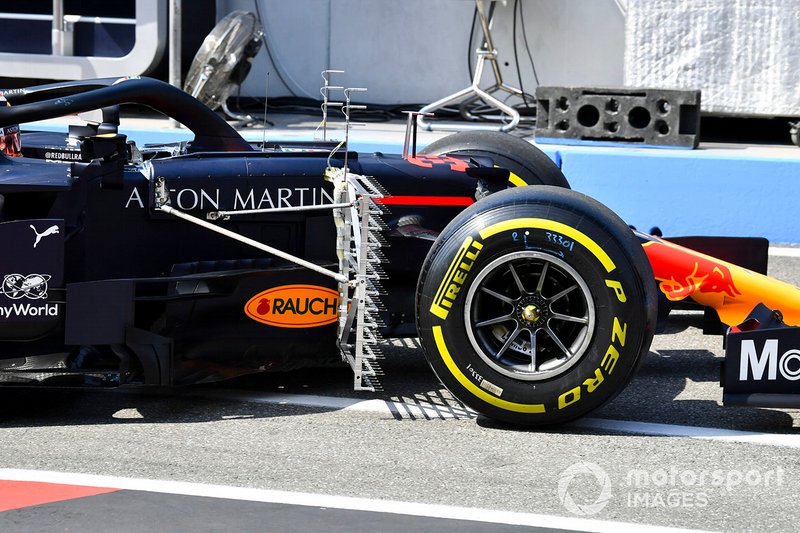 A sensor fitted to the car of Max Verstappen, Red Bull Racing RB15