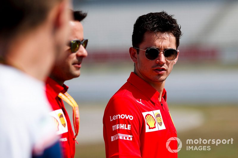 Charles Leclerc, Ferrari fait un trackwalk