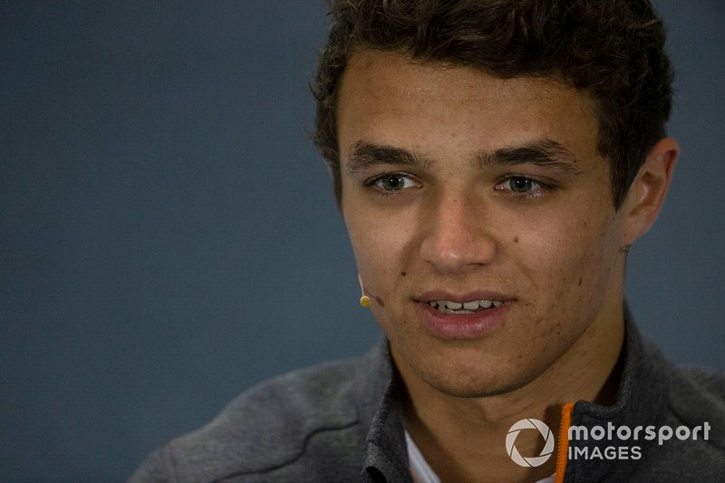 Lando Norris, McLaren In the Press Conference