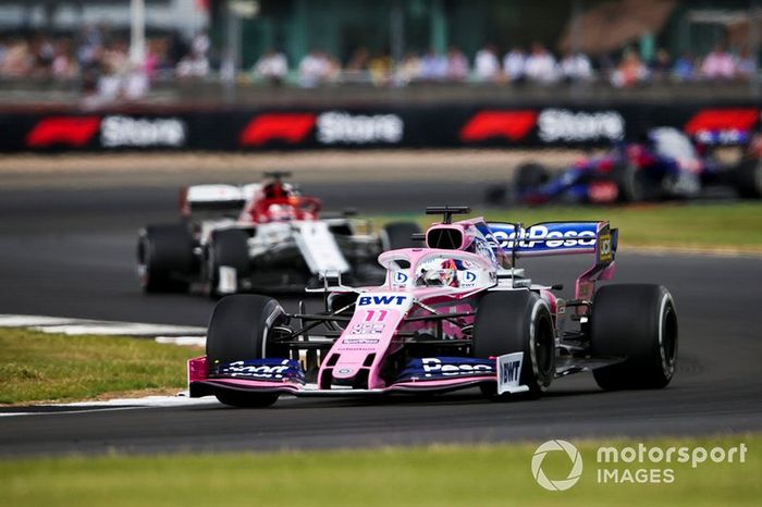 Sergio Pérez, Racing Point RP19, Kimi Raikkonen, Alfa Romeo Racing C38