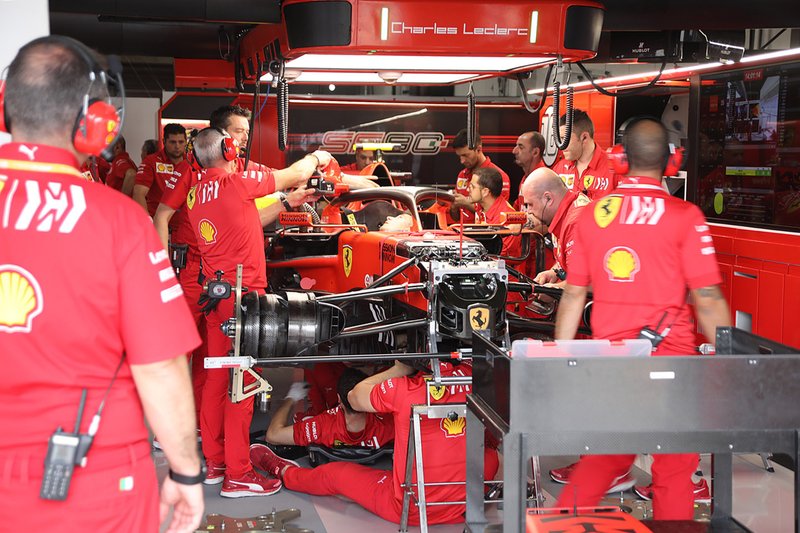 Ferrari SF90 in the garage