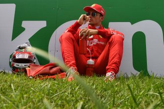 Charles Leclerc, Ferrari, on the grid