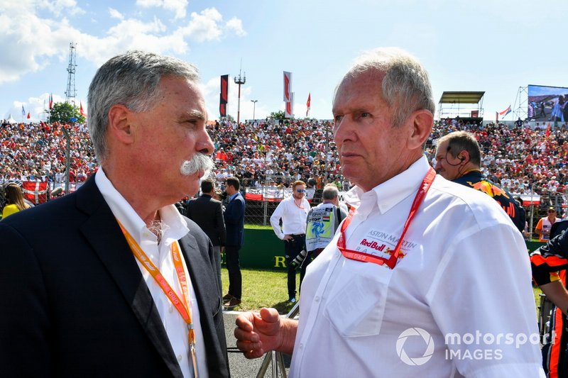 Chase Carey, CEO Formula 1, Helmut Marko, Red Bull Racing