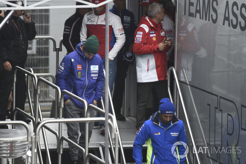 Maverick Viñales, Yamaha Factory Racing, leaving Safety commission meeting