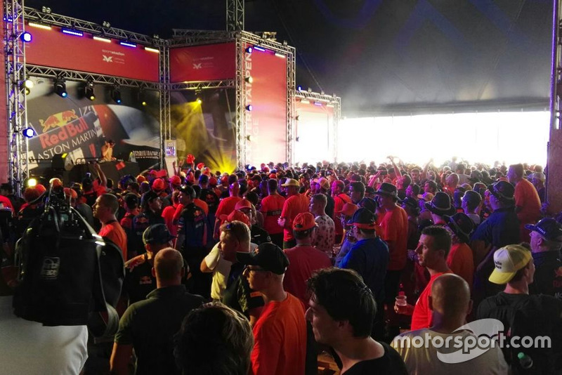 Verstappen fans at the Max Verstappen village in Spielberg