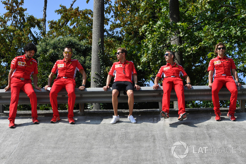 Sebastian Vettel, Ferrari on the Monza banking