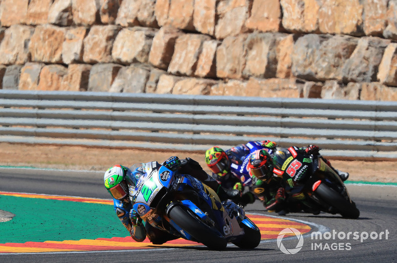 Franco Morbidelli devant Hafizh Syahrin et Maverick Viñales