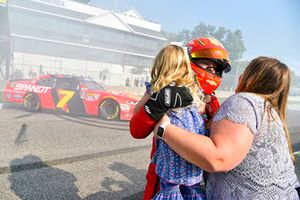 Justin Allgaier, JR Motorsports, Chevrolet Camaro BRANDT Professional Agriculture celebrates his win