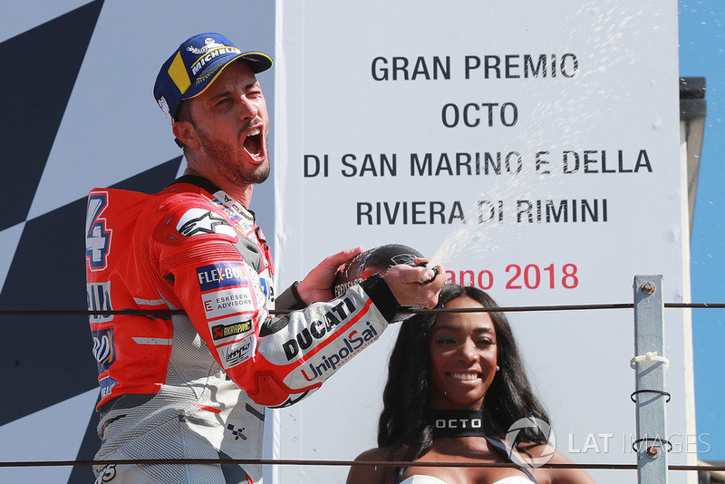 Podium: Pemenang MotoGP San Marino, Andrea Dovizioso, Ducati Team