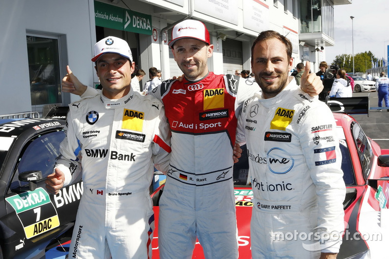 Pole position for René Rast, Audi Sport Team Rosberg, Bruno Spengler, BMW Team RBM, Gary Paffett, Mercedes-AMG Team HWA