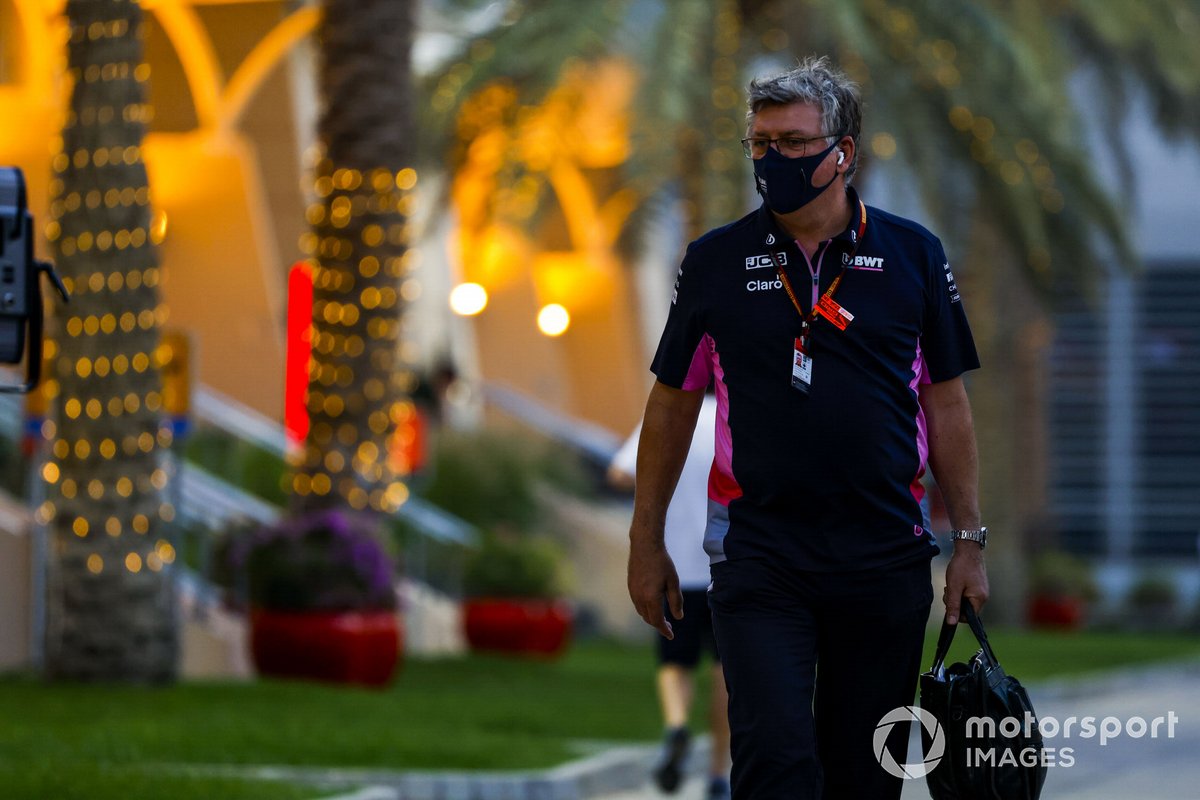 Otmar Szafnauer, Team Principal and CEO, Racing Point in the paddock