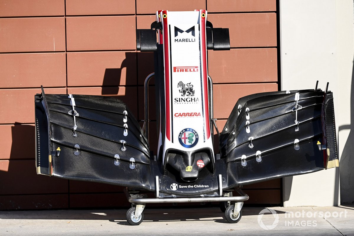 El alerón delantero del Alfa Romeo Racing C39