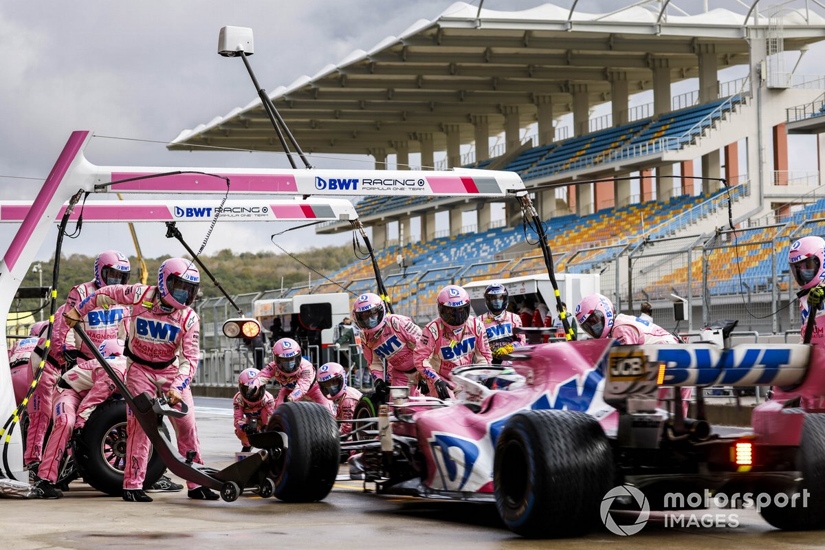Sergio Pérez, Racing Point RP20 pit stop
