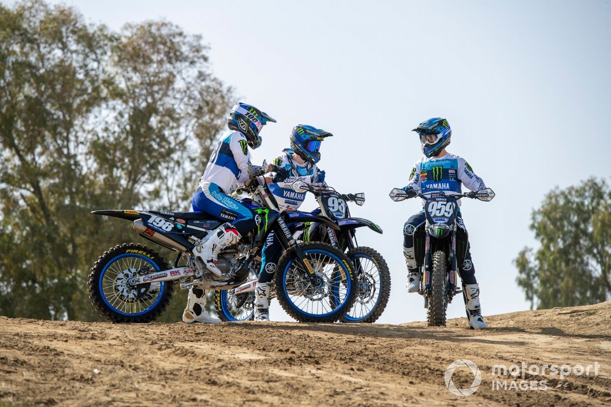 Van links naar rechts: Thibault Benistant, Jago Geerts en Maxime Renaux, Monster Energy Yamaha MX2 Factory Racing