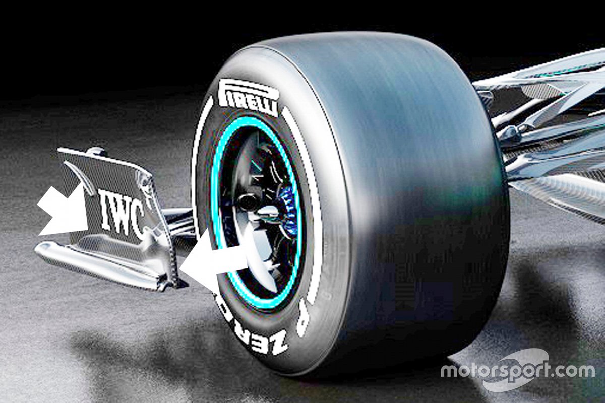 Endplate del Mercedes AMG F1 W12