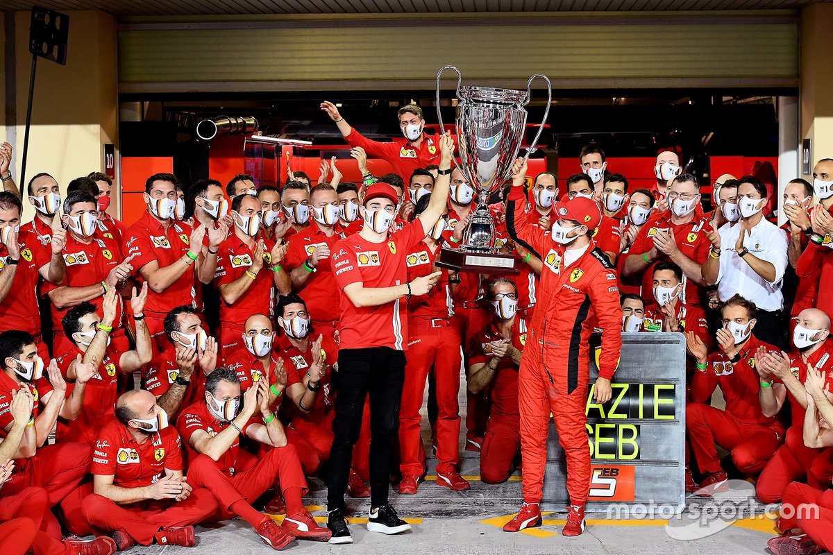 Sebastian Vettel, Ferrari and Charles Leclerc, Ferrari with the team