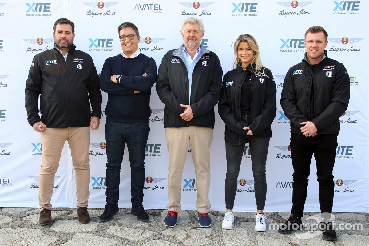 Sergio Martínez, CEO of Hispano Suiza, Miguel Suquè, president of Hispano Suiza, Christine Giampaoli, and Oliver Bennett,  Hispano Suiza Extreme E launch