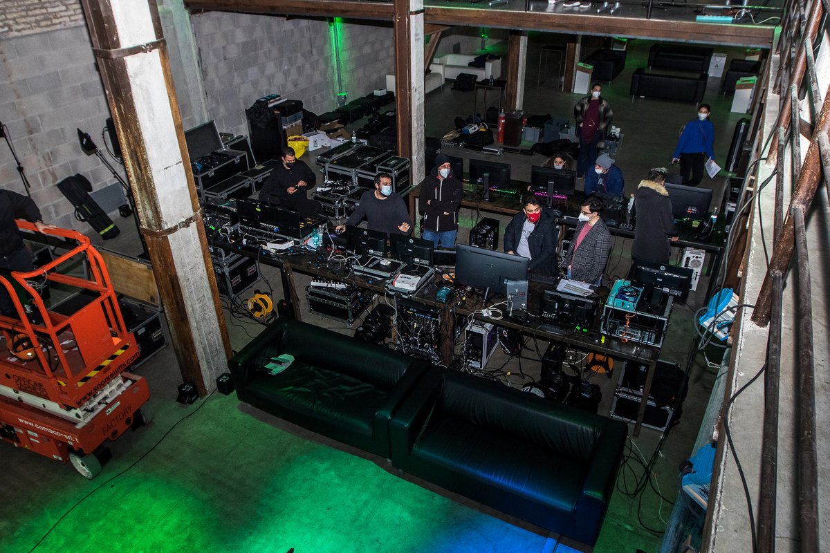 Backstage of the first Electric Days Digital event in the United States.