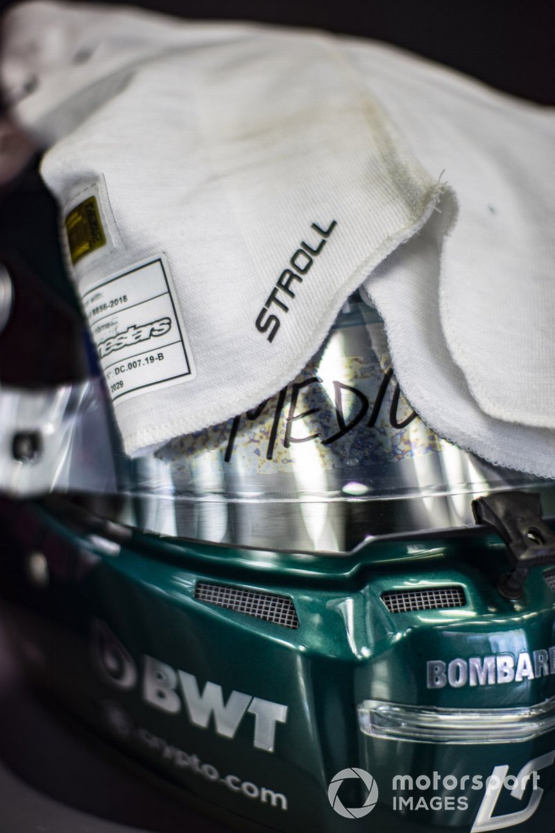 Casco di Lance Stroll, Aston Martin