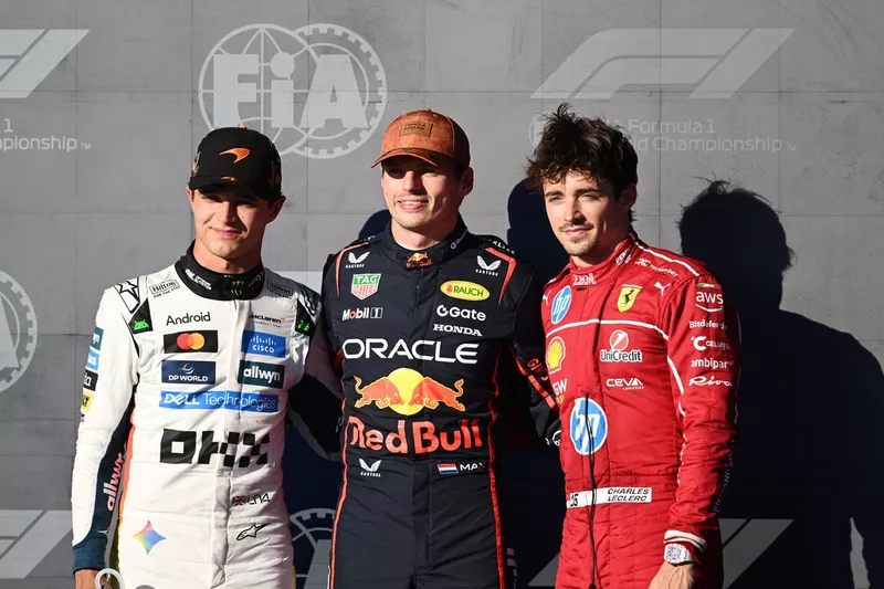 Charles Leclerc, Ferrari, Lando Norris, McLaren, Max Verstappen, Red Bull Racing
