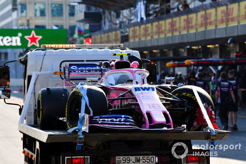 Stroll kecelakaan di FP2
