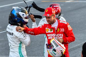 Le poleman Valtteri Bottas, Sebastian Vettel, Ferrari