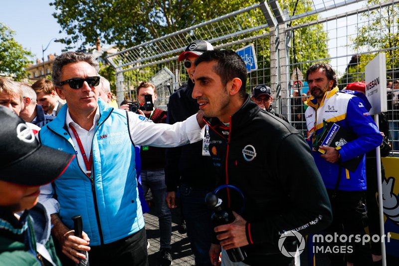 Alejandro Agag, CEO, Formula E, with Sébastien Buemi, Nissan e.Dams