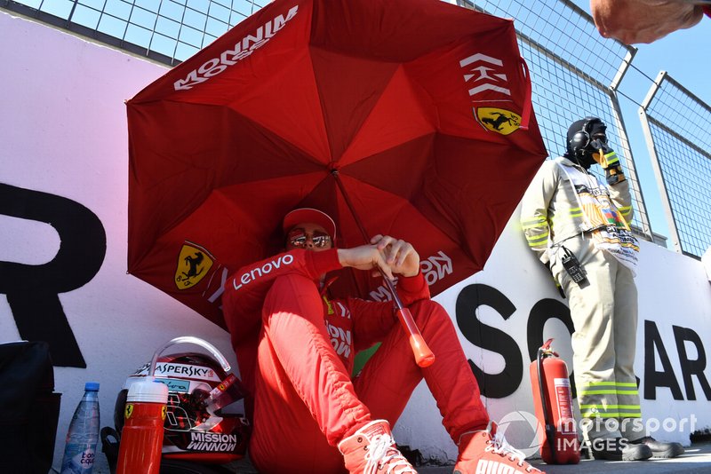 Charles Leclerc, Ferrari, on the grid