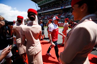 Kimi Raikkonen, Alfa Romeo Racing, pilotlar geçit töreninde