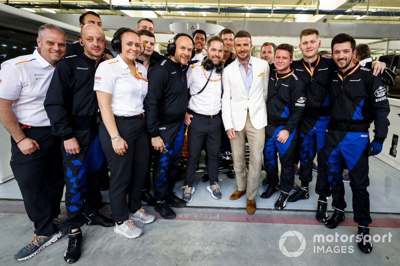 David Beckham with McLaren Team