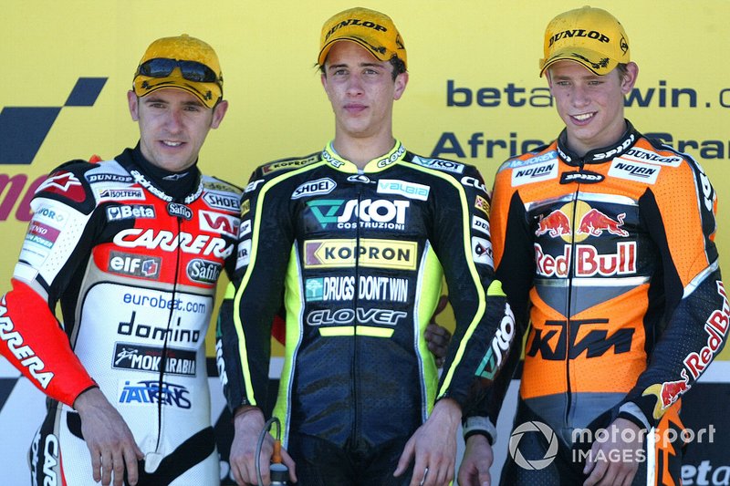 Roberto Locatelli, Andrea Dovizioso et Casey Stoner