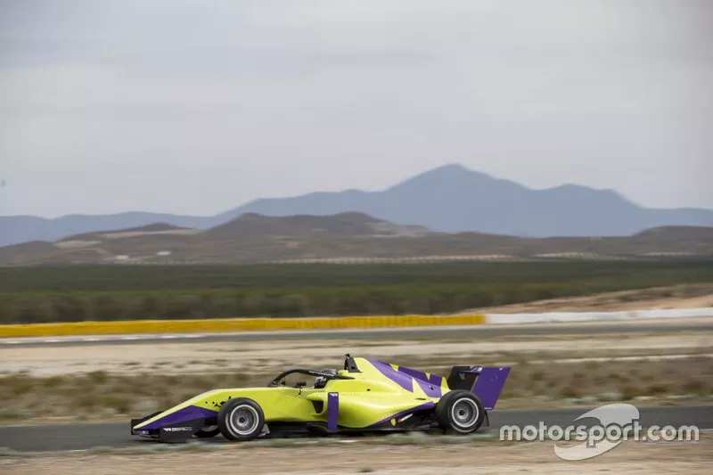 Track action in the W Series Tatuus F3 T-318 car