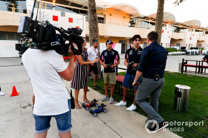 Rachel Brooks, Sky TV, Sergio Perez, Racing Point, Lance Stroll, Racing Point and David Croft, Sky TV