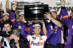 Race winner Denny Hamlin, Joe Gibbs Racing Toyota