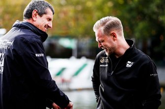 Günther Steiner en Kevin Magnussen, Haas F1 Team