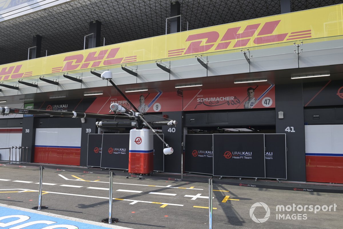 Le stand de Nikita Mazepin, Haas F1