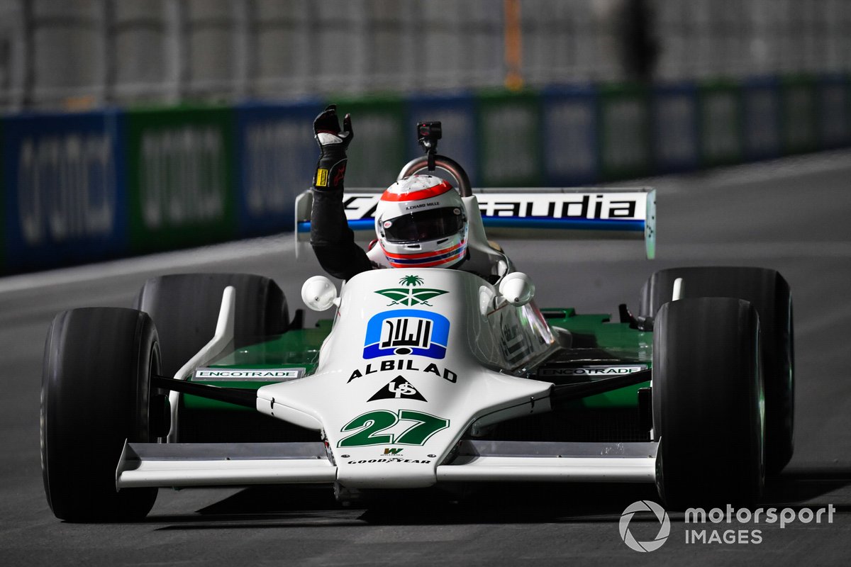Martin Brundle drives the 1980 Alan Jones Williams FW07