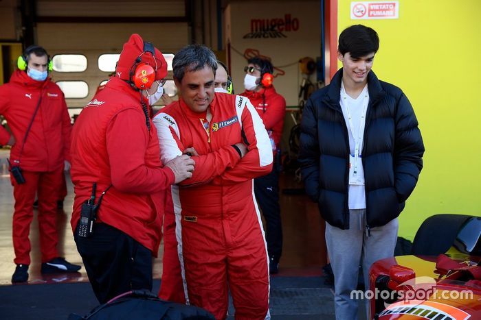 Juan Pablo Montoya con su hijo Sebastián
