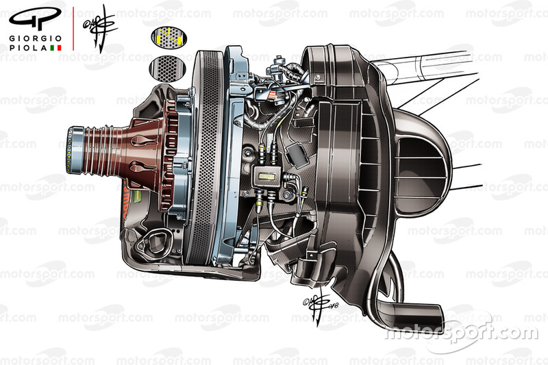 Discos de freno del Ferrari SF71H