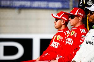 Sebastian Vettel, Ferrari and Kimi Raikkonen, Ferrari prepare for the end of year grid photo