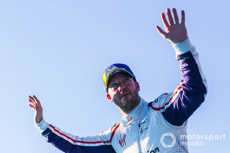 Robin Frijns, Envision Virgin Racing, 2° classificato, festeggia nel parco chiuso