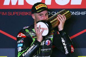 Podio: il vincitore della gara Jonathan Rea, Kawasaki Racing