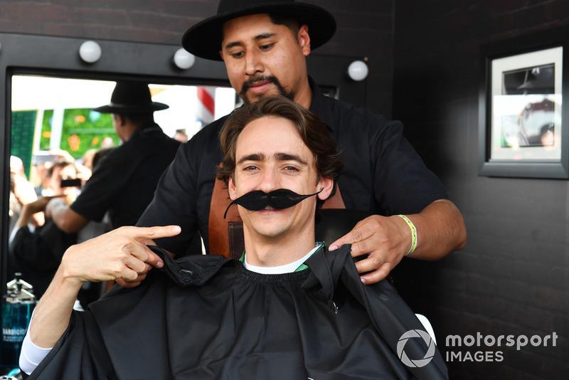 Esteban Gutierrez at Movember Barbers shop