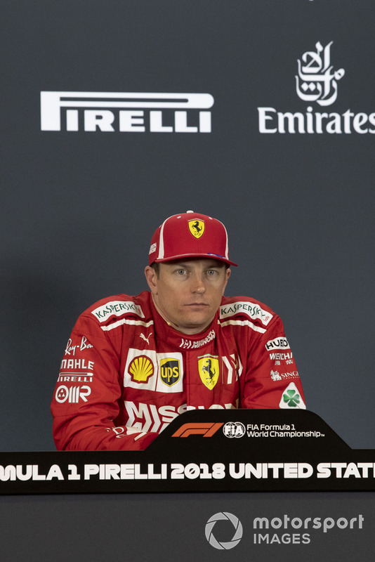 Yarış galibi Kimi Raikkonen, Ferrari, basın toplantısı