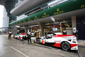#7 Toyota Gazoo Racing Toyota TS050: Mike Conway, Kamui Kobayashi, Jose Maria Lopez, #8 Toyota Gazoo Racing Toyota TS050: Sébastien Buemi, Kazuki Nakajima, Fernando Alonso