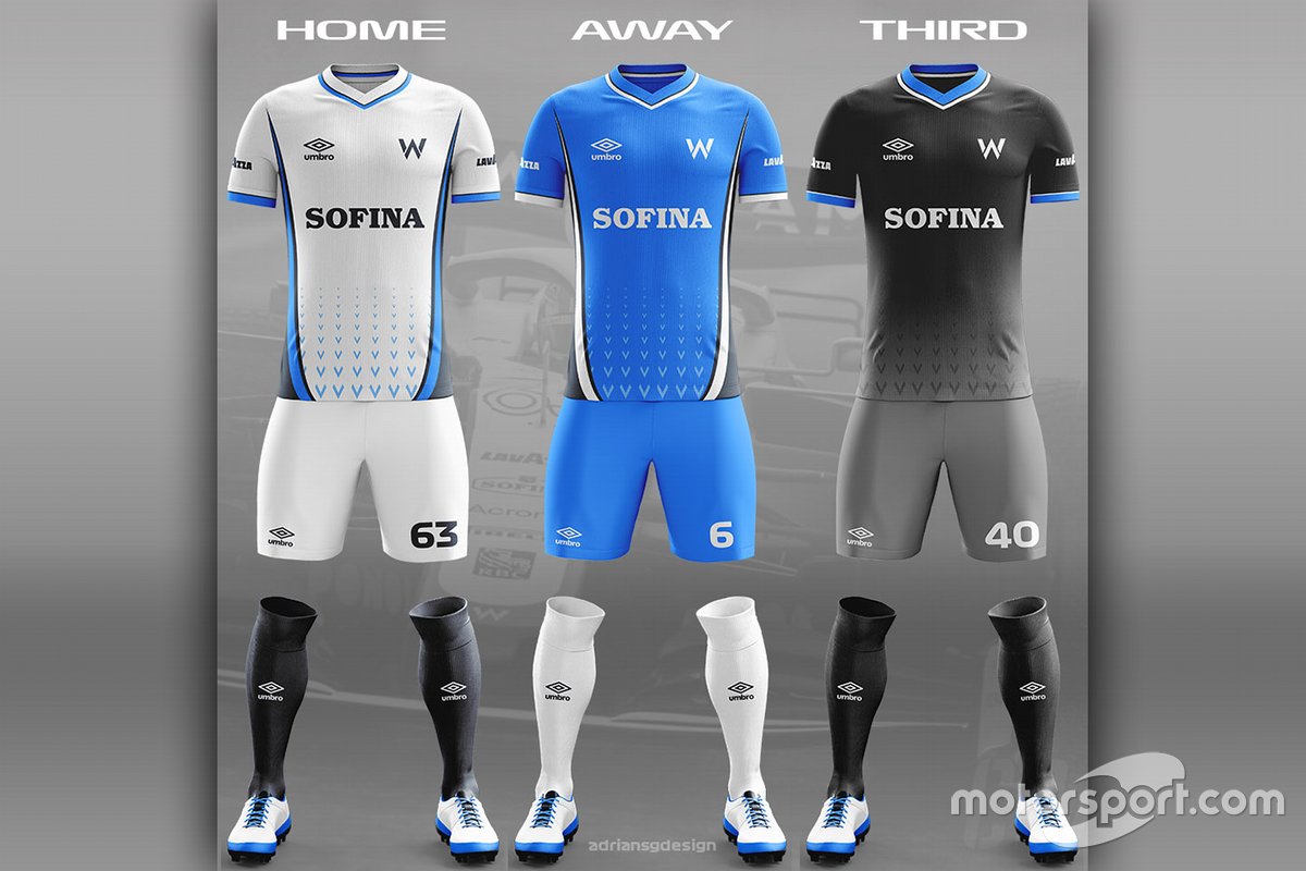 Williams F1 football team kit