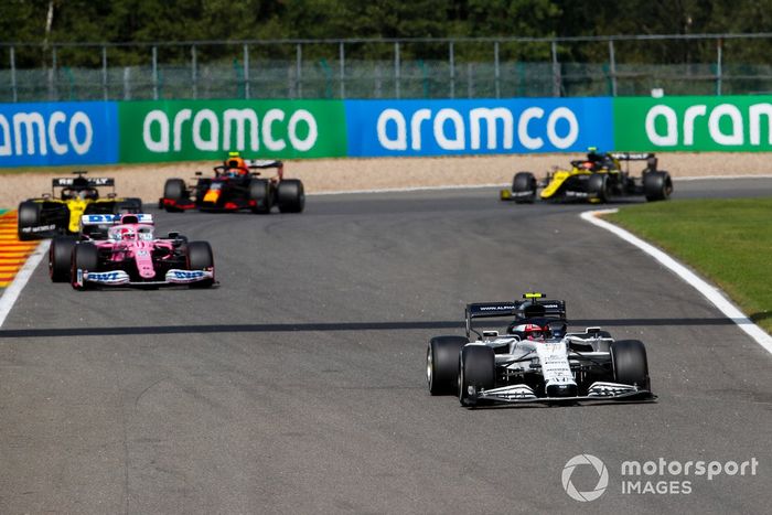 Pierre Gasly, AlphaTauri AT01, Sergio Pérez, Racing Point RP20, Daniel Ricciardo, Renault F1 Team R.S.20