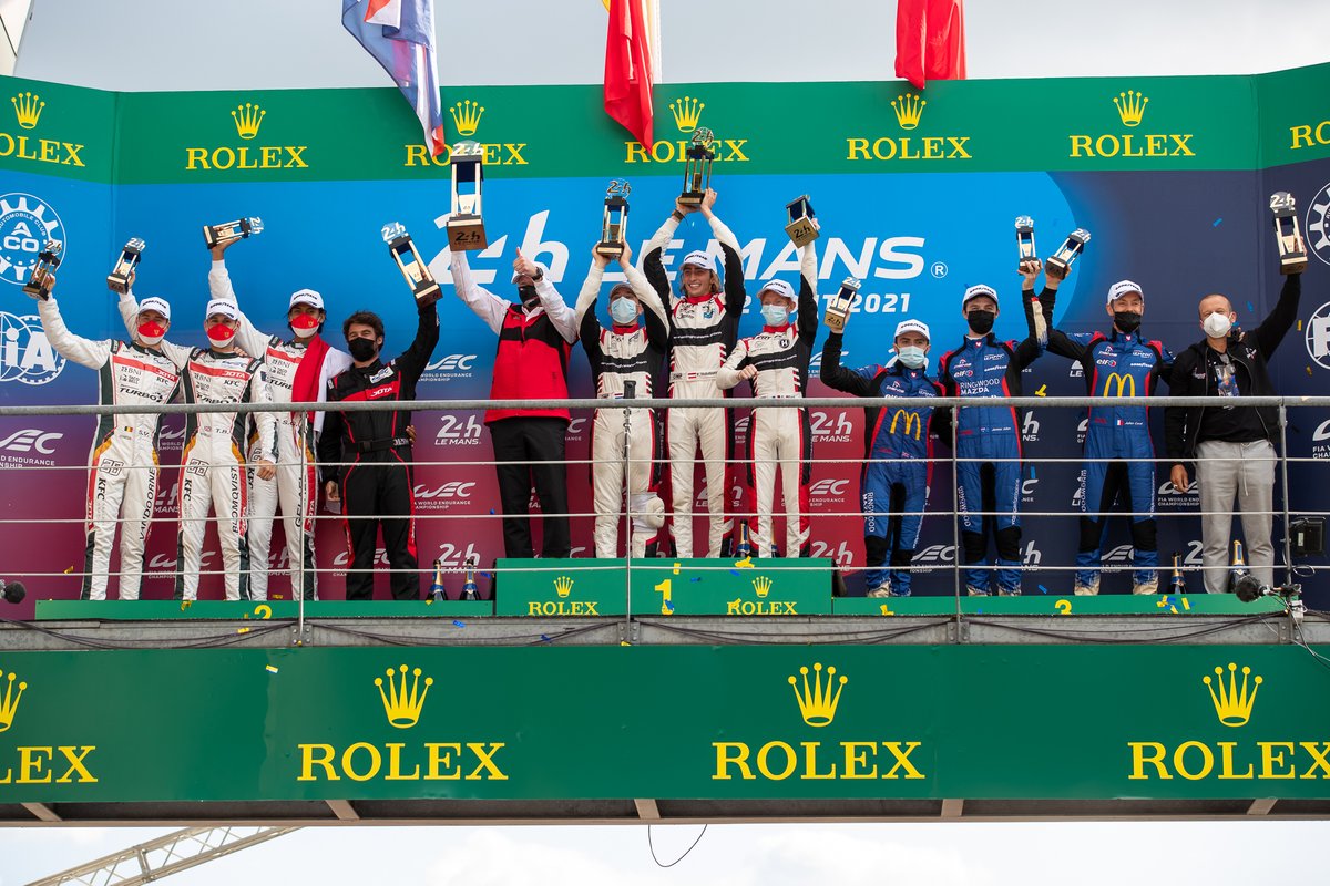 #31 Team WRT Oreca 07 - Gibson LMP2, Robin Frijns, Ferdinand Habsburg, Charles Milesi, #28 JOTA Oreca 07 - Gibson LMP2, Sean Gelael, Stoffel Vandoorne, Tom Blomqvist, #65 Panis Racing Oreca 07 - Gibson LMP2, Julien Canal, Will Stevens, James Allen