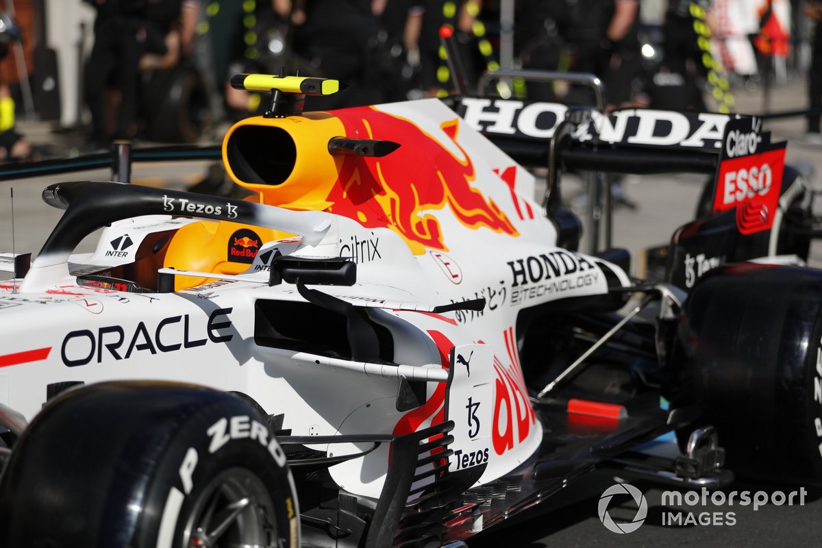 Red Bull Racing RB16B with new white livery